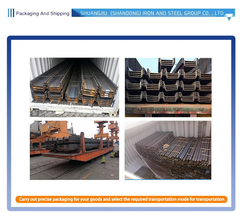 Construction Material Sheet Pile Sheet Pile Jis Standard U Type Sy390 U