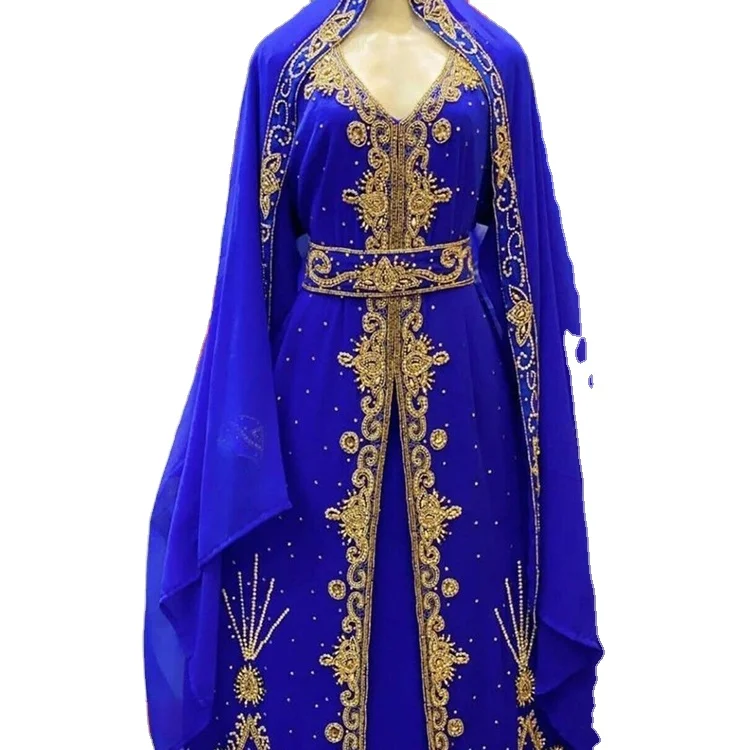 wedding royal blue and gold bridesmaid dresses Lace Appliques Mermaid Bridesmaid Dresses With Gold Belt main image 0