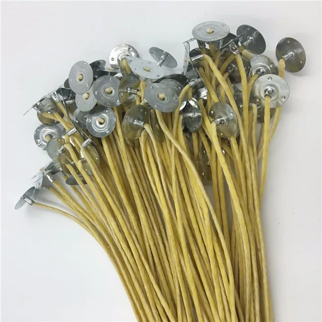 High Quality Pretabbed Hemp Candle Wick With Natural Beeswax Coating