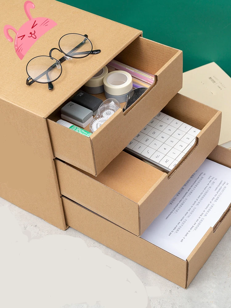 
 Коробка из крафт-бумаги, коробка для приема, коробка для рабочего стола, ящика для отделки, Офисная папка, коробка для хранения, многослойная бумага для приема  