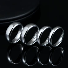 In Stock Simple Design High Polished Silver 6MM Men Women Rings For Wedding Tungsten Jewelri Ring Jewelri Man