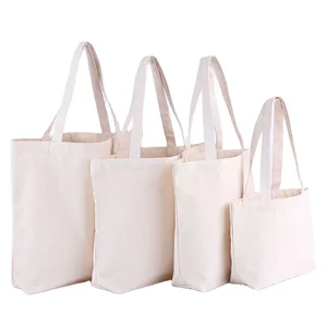 Custom Logo Printing Advertising Shopping Gift Bags Premium Durable Double Side Canvas Tote Reusable SuperMarket Folding Pocket