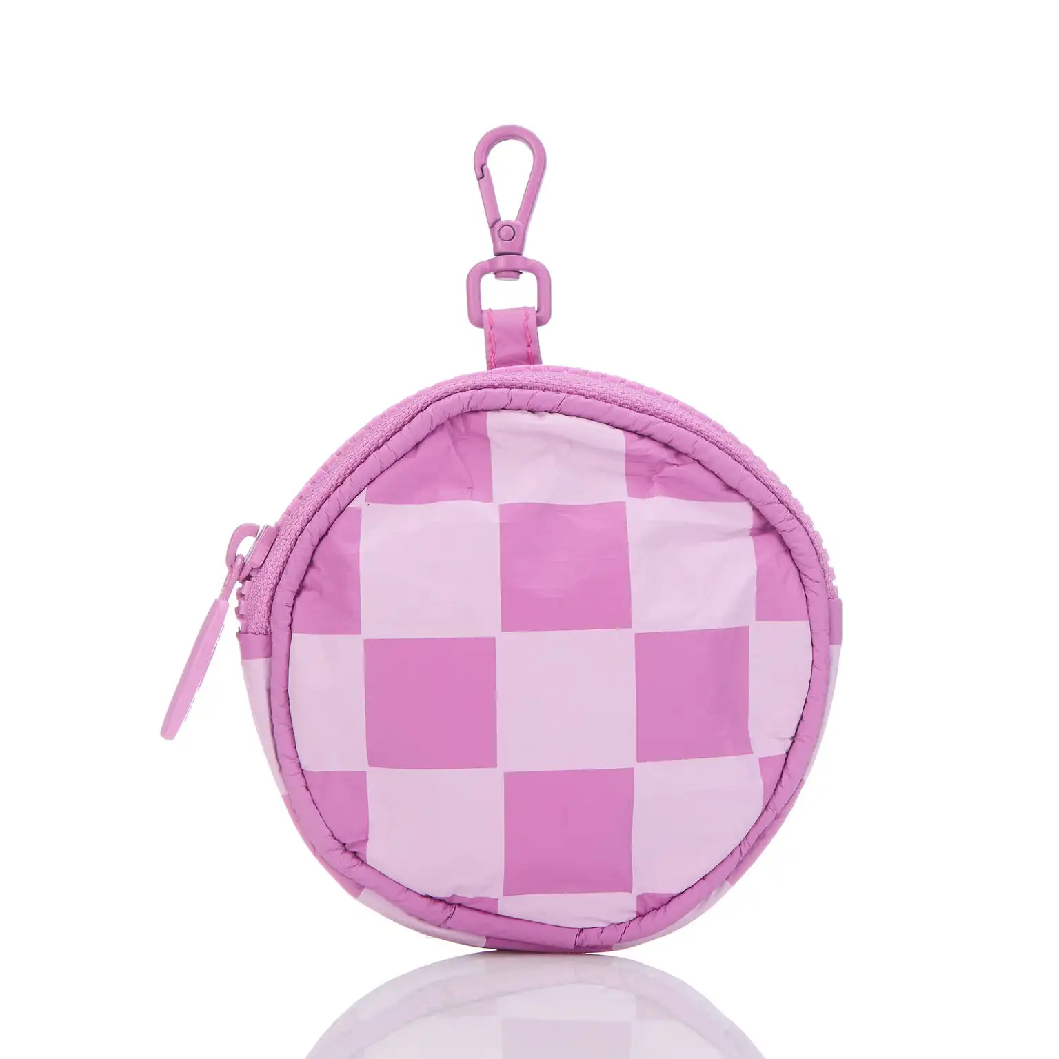 Custom Round Waterproof Tyvek Small Keychain Coin Bag Zipper Mini Wallet Clip-on Pouch Key Chain Tyvek Coin Purse
