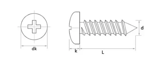 product best quality phillips drive cross recessed round head self tapping screws m16 m15 m2 m25 m3 m4 m5 m6 brass screw-57