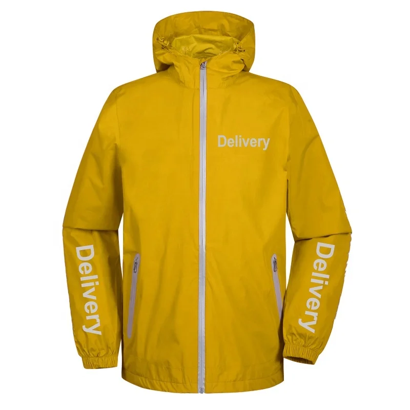 Delivery Jacket Mockup Custom Logo Rider Courier Staff Workwear
