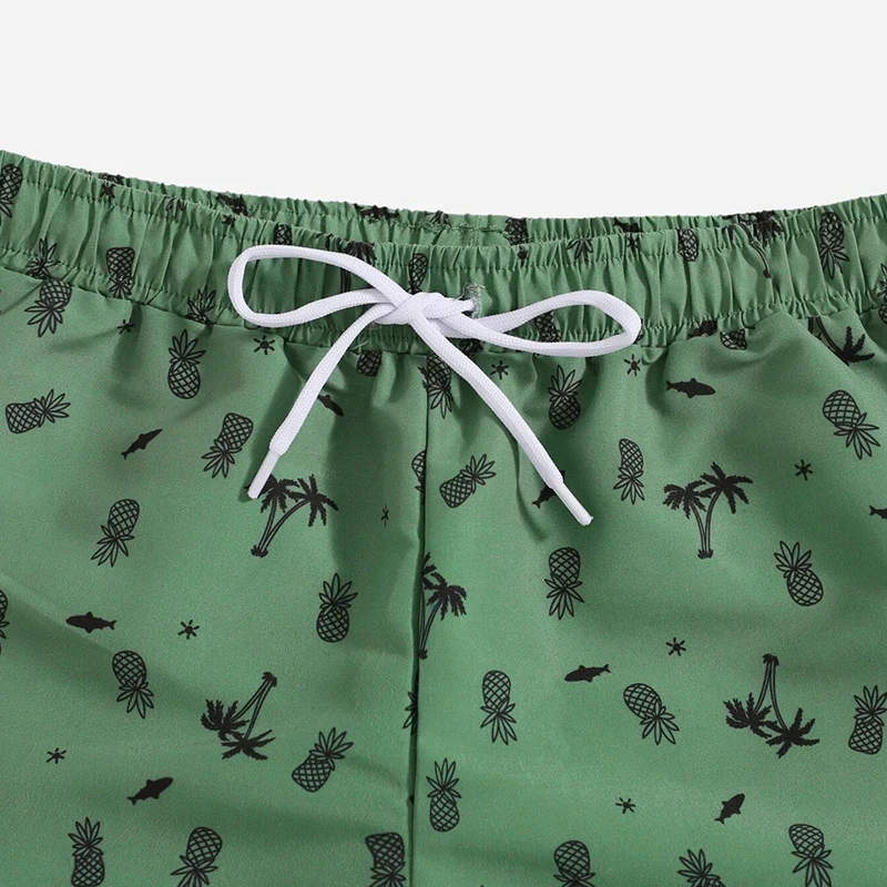 High Quality Short Swim Trunk Boardshorts Green Fruit Print Surfing Shorts Beachwear Swim Shorts Kids Children's Swimming Trunks supplier