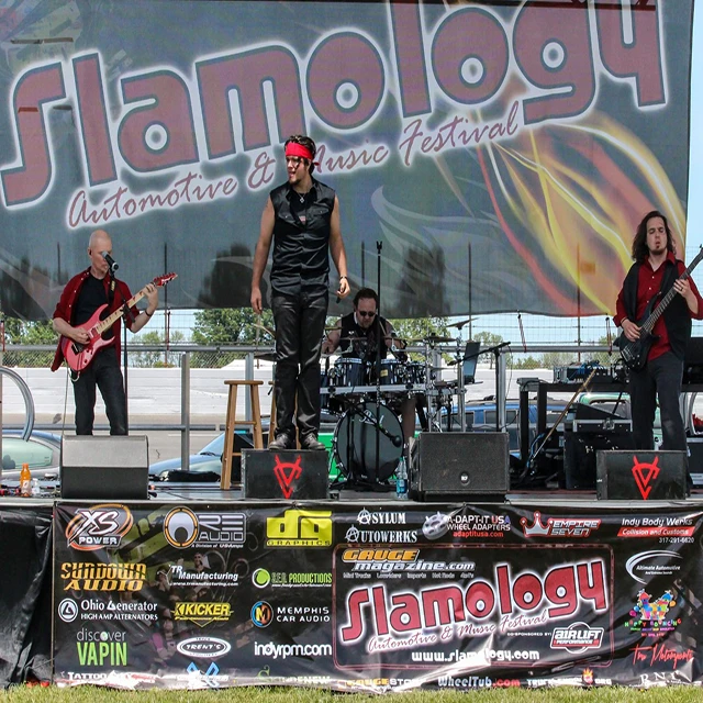 Large Beautiful Custom Band Music Stage Backdrop Banner Printing