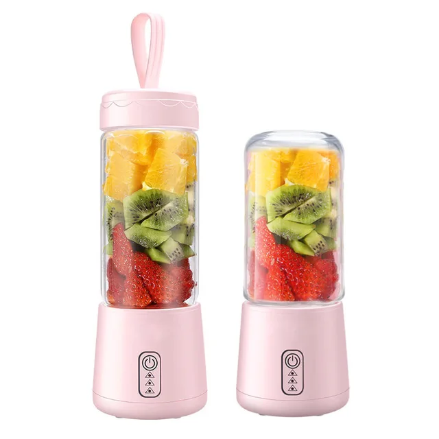 Portable Mini USB Rechargeable Wireless Juicer Small Electric Fresh Juice Blender for Household Use with English Instructions
