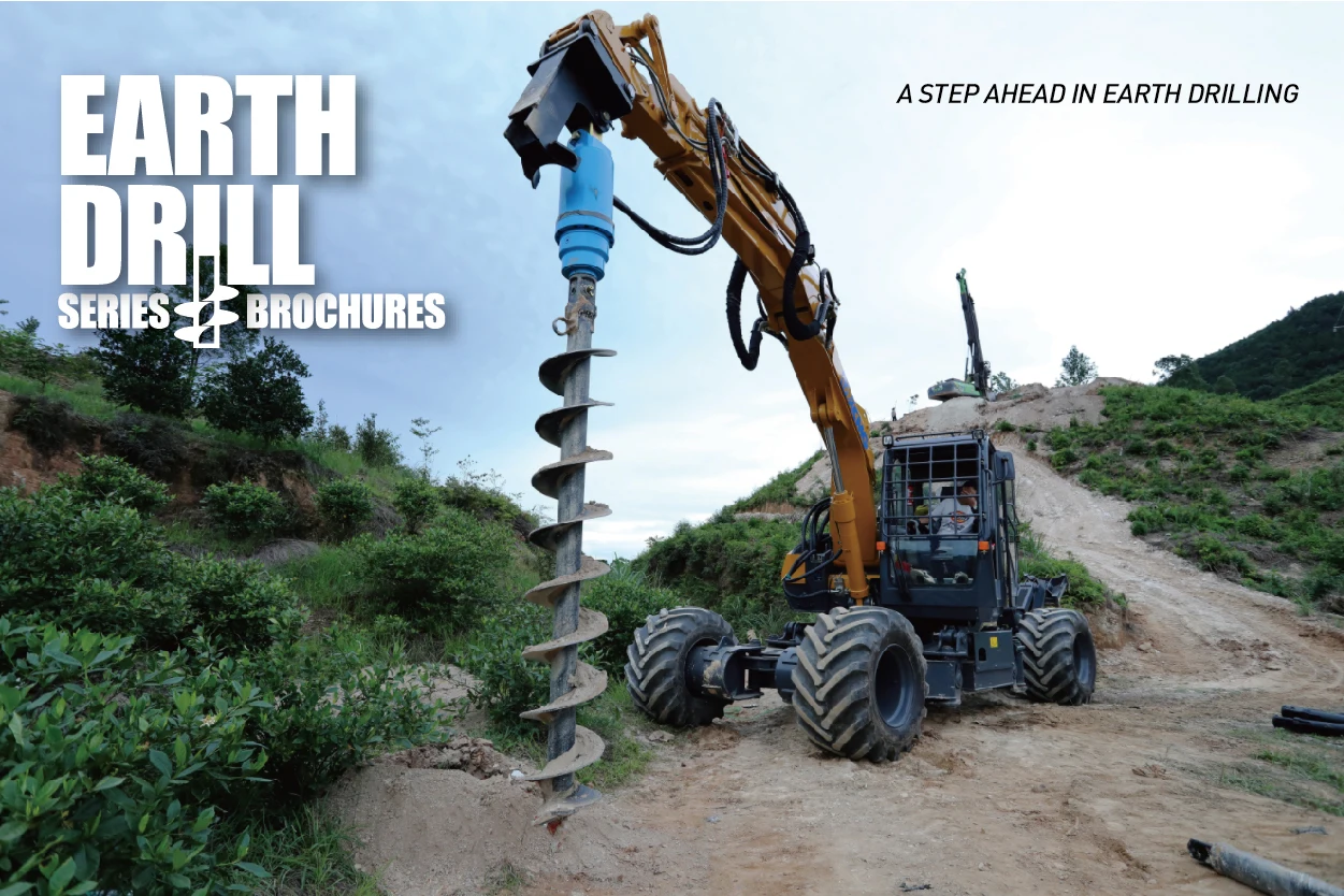 YA18000 Maximum Drilling Depth up to 12 Meters Spiral Type Landscape Construction Earth Drill for Construction Equipment details