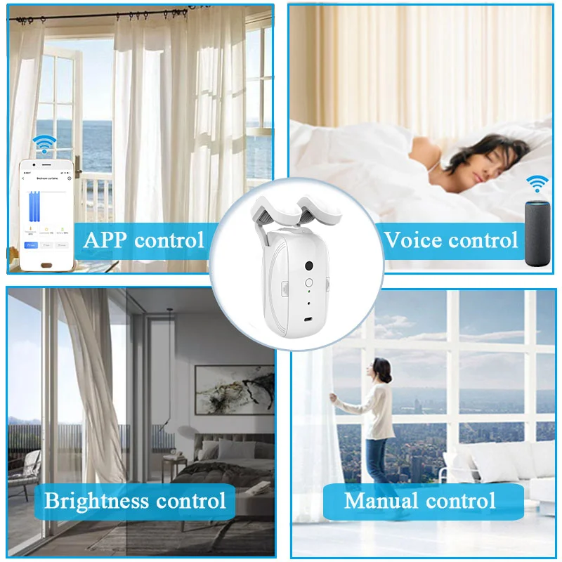 Tuya No External Power Required Smart Curtain Driver for Home Bedroom Hotel Easy Carry Curtain Robot