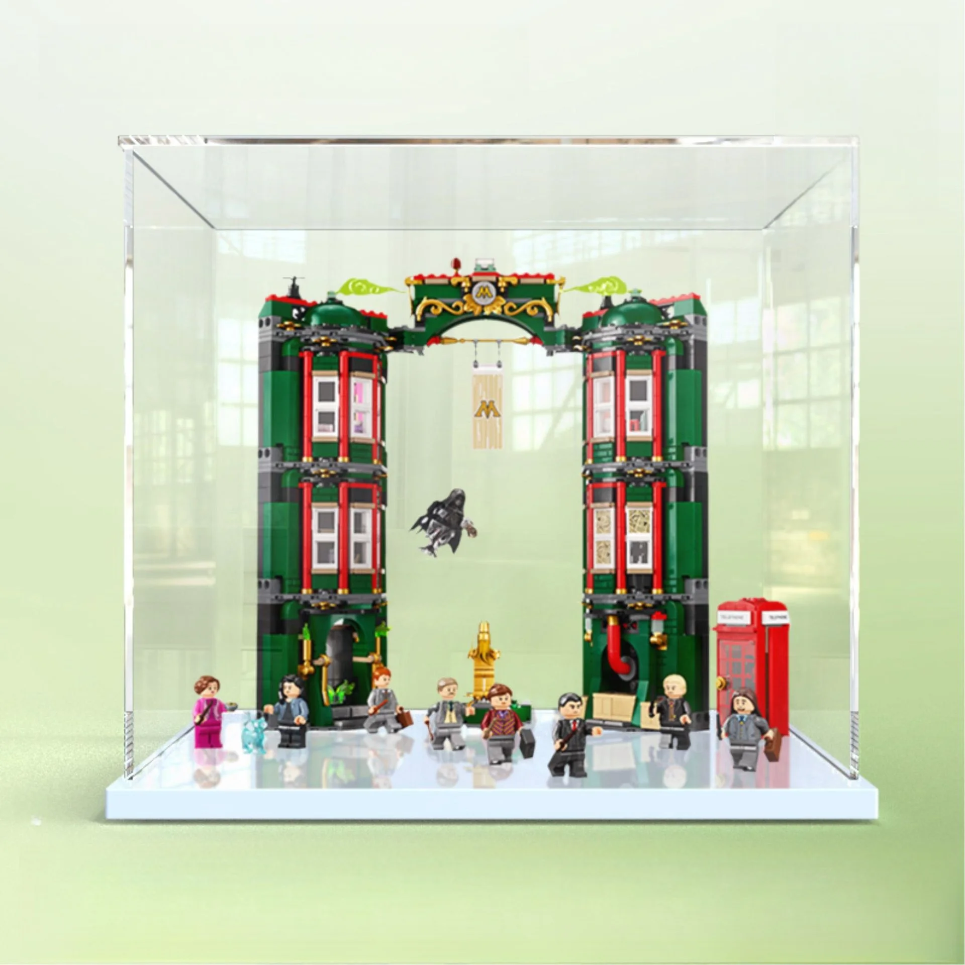 Acrylic Display Case,Clear Display Cases With Matte Black Base And Lid ...