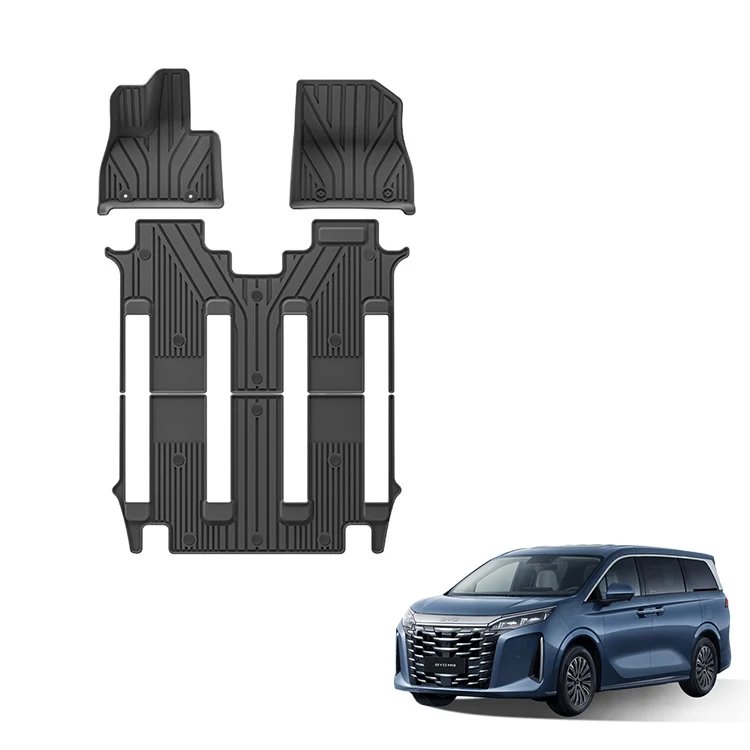 MPV Accessories for BYD Xia M9 TPE Floor Mat Anti Slip Rubber Foot Mat Interior New Energy Vehicle Parts Accessories