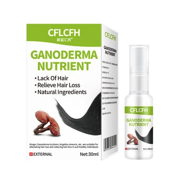 Ganoderma Lucidum Hair Growth Oil Serum Spray Baldness Relieve Anti Hair Loss Nourish Dry Damaged Ginger 30ml