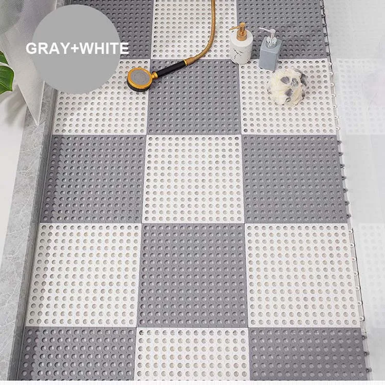 Bathroom Rugs Shower Mat Non-Slip Bathtub Mat with Drain DIY