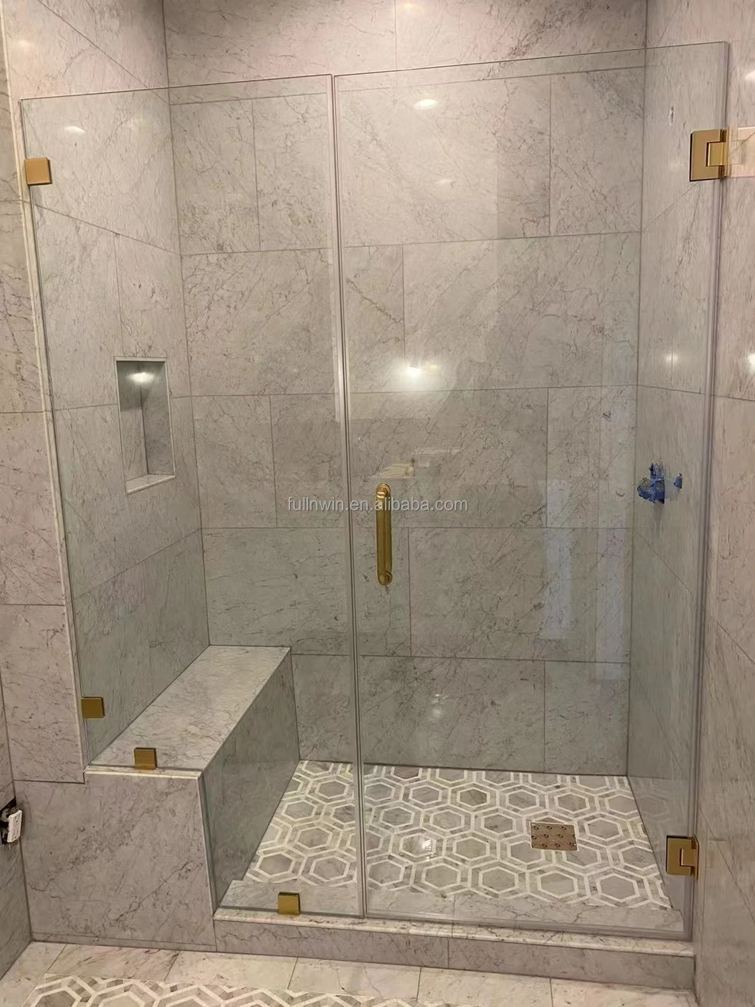 Frameless L Shape Rectangular Hinge Shower Door Ce Certificated 10mm