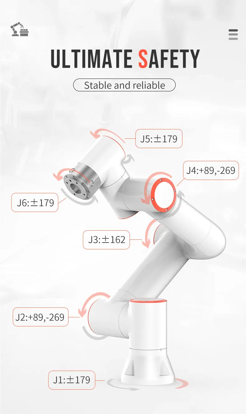 mini robot arm 6 axis industrial robotics arm  with portable truck 6 axles welding robot supplier