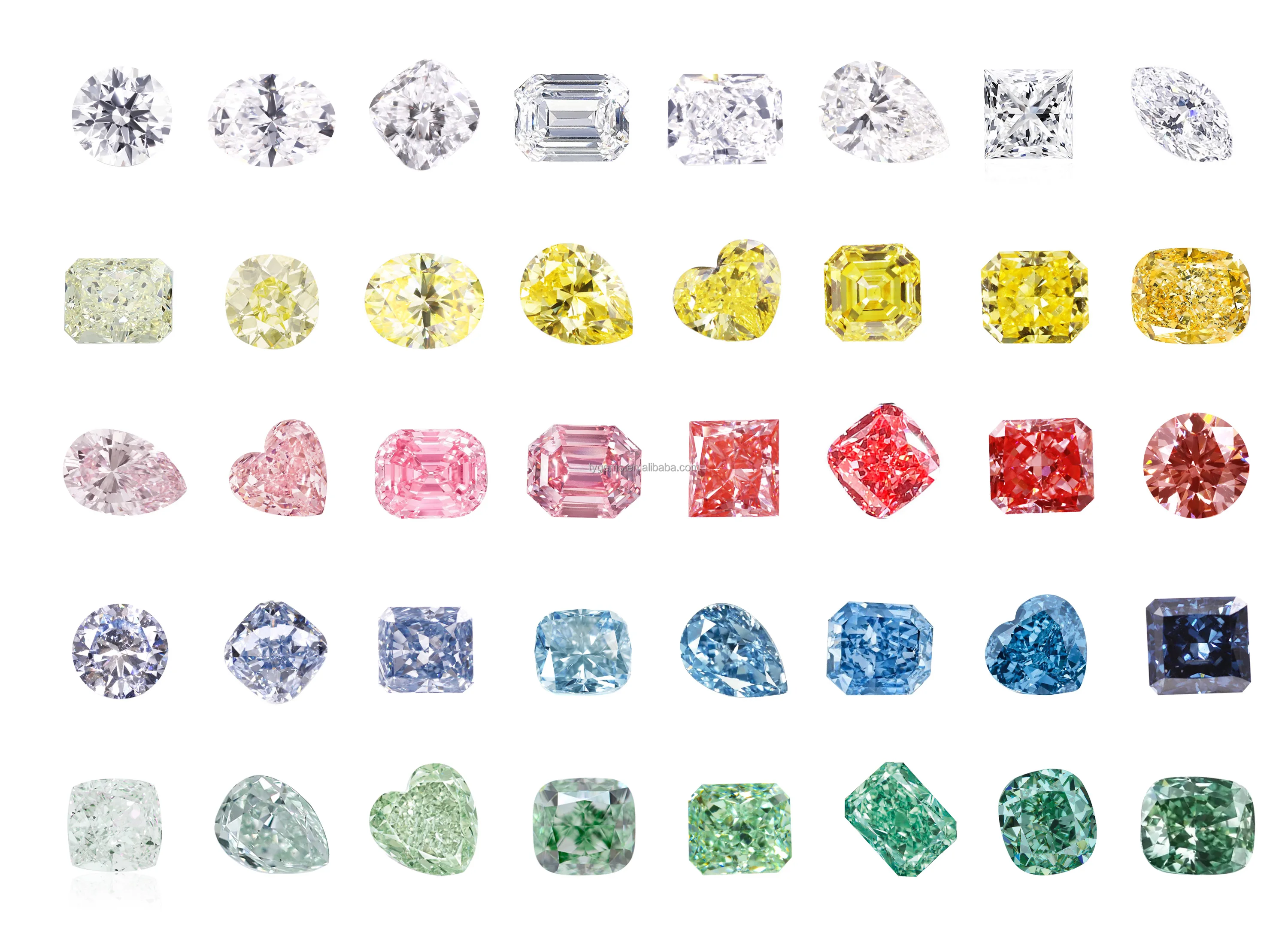 Tianyu Gems Synthetic Diamond 1.4 To 2.6mm D E F Color Vs Si Clarity ...