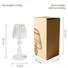 Clear Fine Striped Table Lamp Candle Holder
