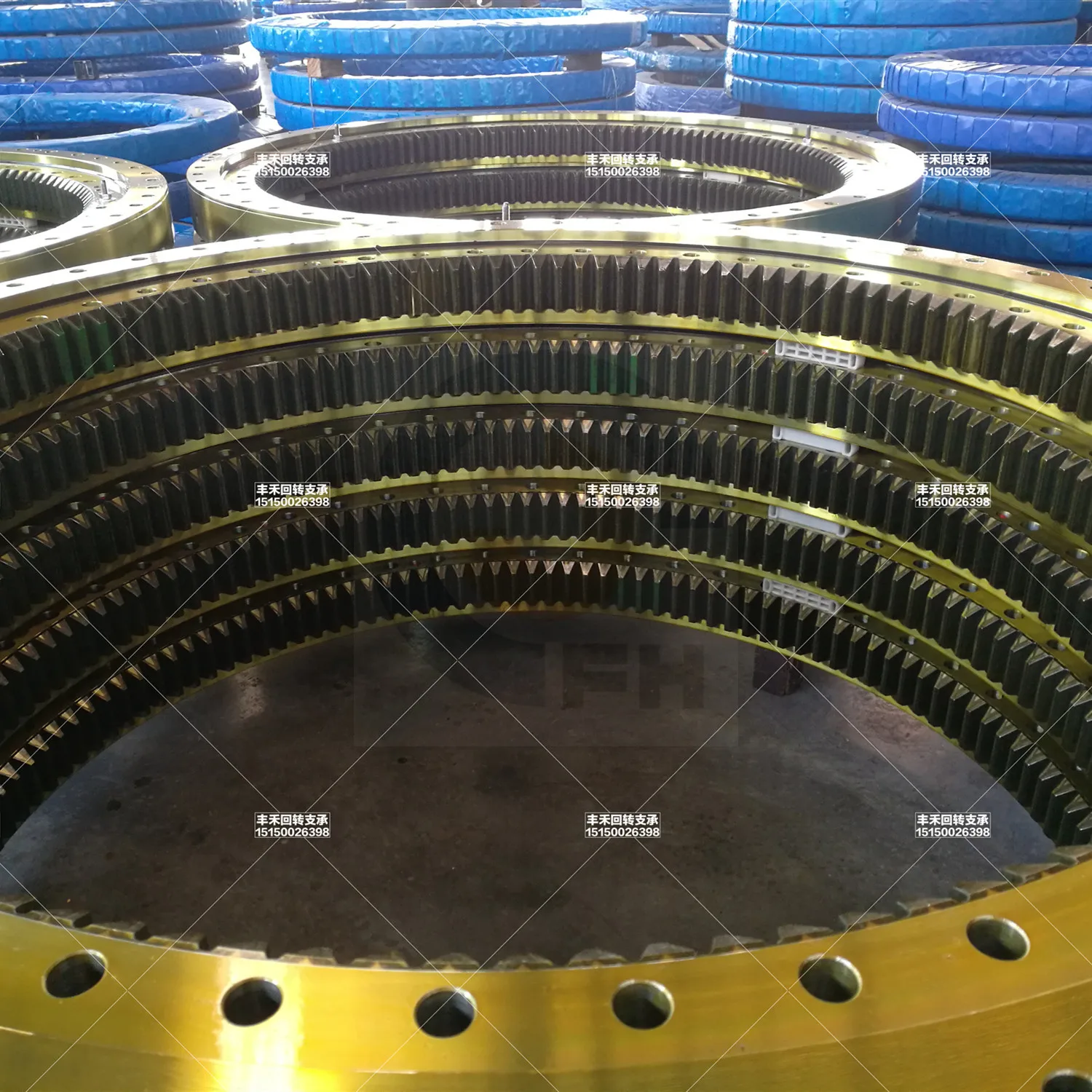 
 Упорная нагрузка, поворотный подшипник с большой нагрузкой для кранового оборудования, вращающиеся стальные шарики/Роликовые запасные части  
