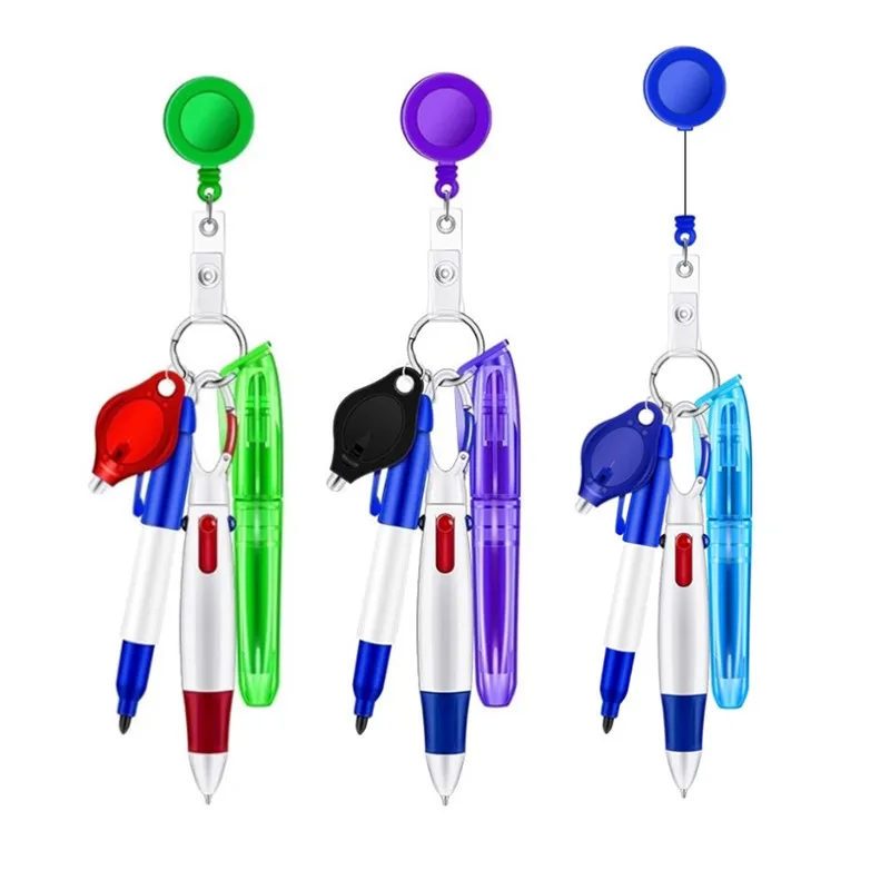 Assembled Multifunctional Nurses Pen Set Clip Badge Holder Retractable ...