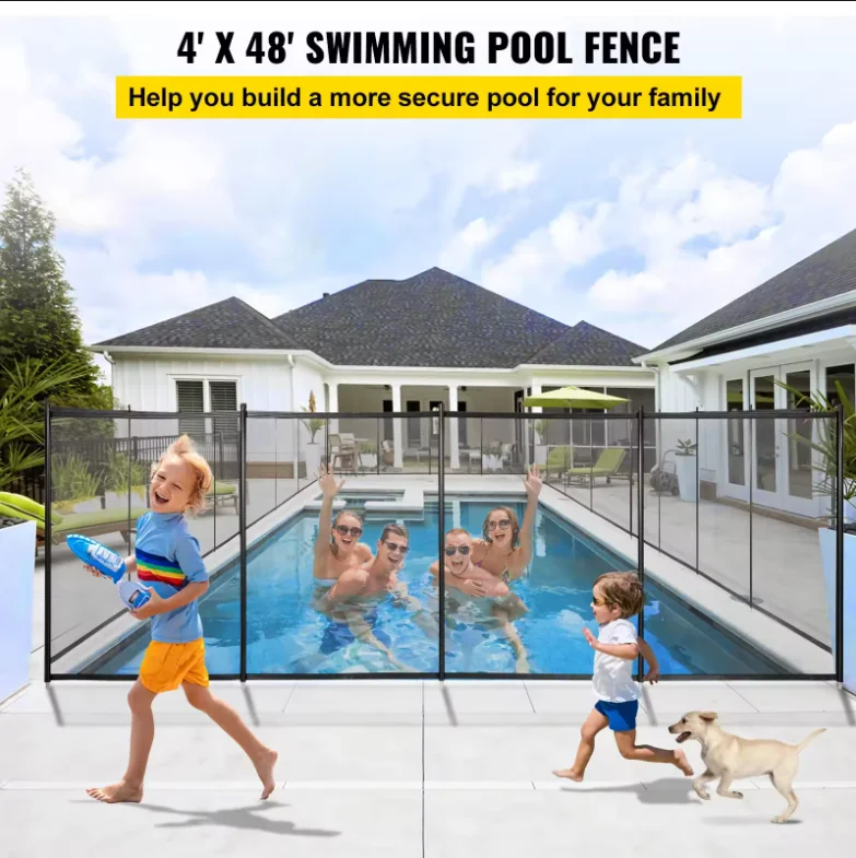 Swimming Pool Portable Pool Fence For Dogs Clear See Portable Mesh - Main Image