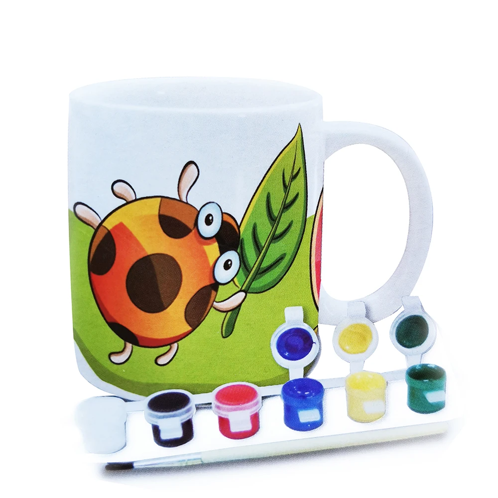 Детская керамическая кружка с рисунком «сделай сам» набор для рождественского подарка рисуйте свою собственную
