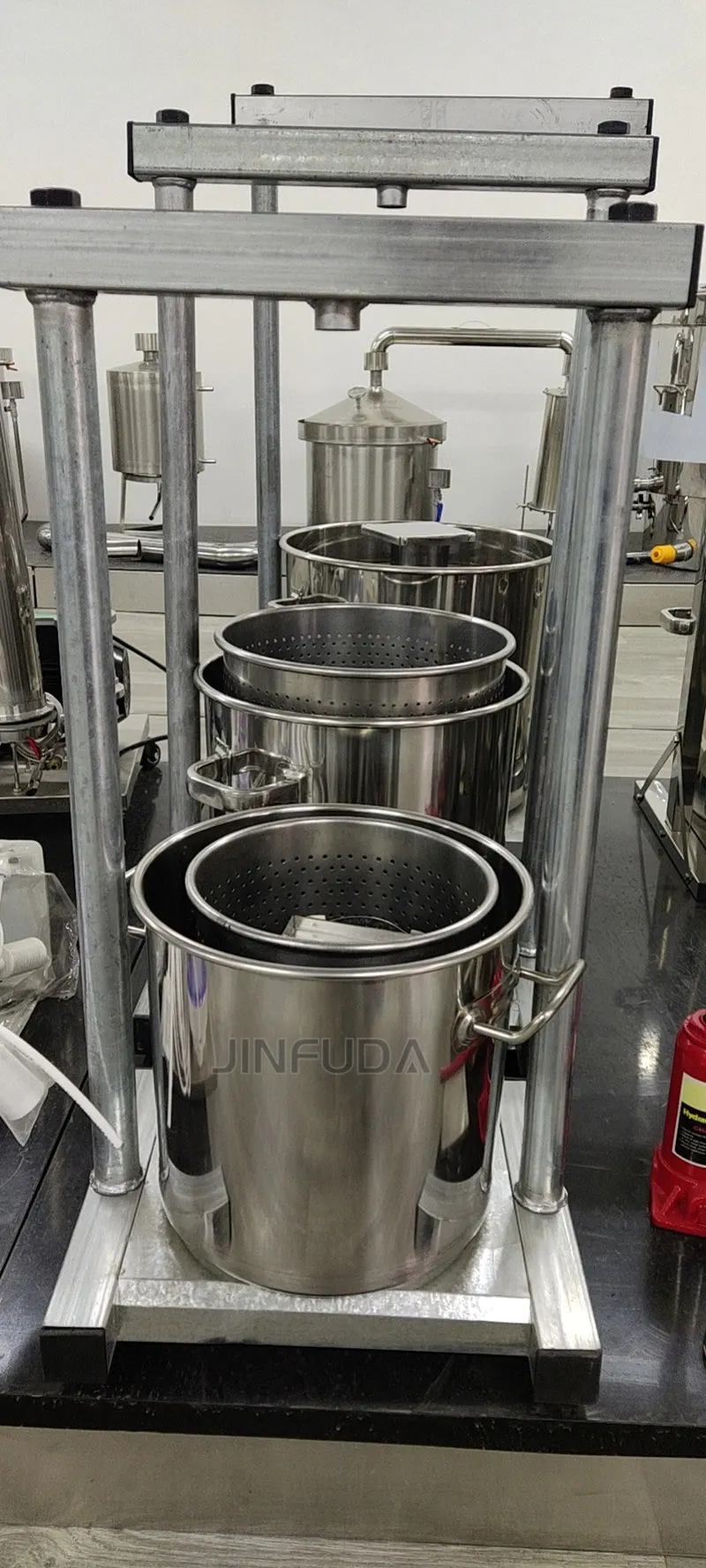 Manual Hydraulic Fruit Juicer Commercial Hand Stainless Steel Grape Press Machine Small Grape Wine Pressing Machine