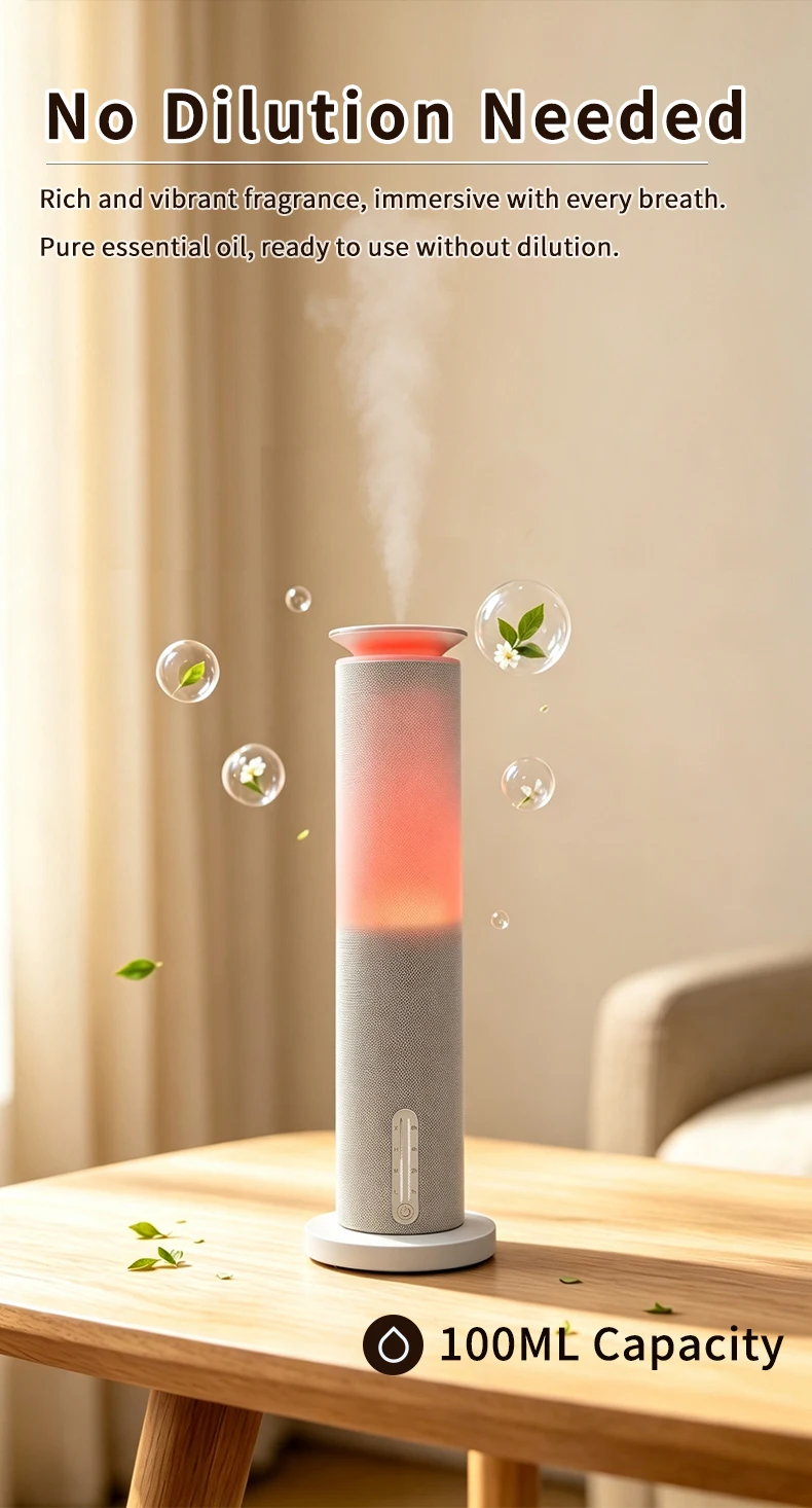 Desktop Silent Metal Aroma Diffuser Air Freshener 100ml Capacity Waterless Operation 30dB Low Noise for Household Use H669c692d7e1d494992da1e29a78603b6H