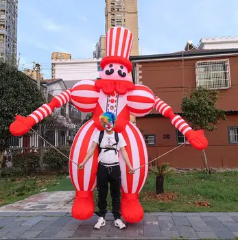 Event Parade Decoration Walking Inflatable Clown Puppet Costume For Decoration Advertising