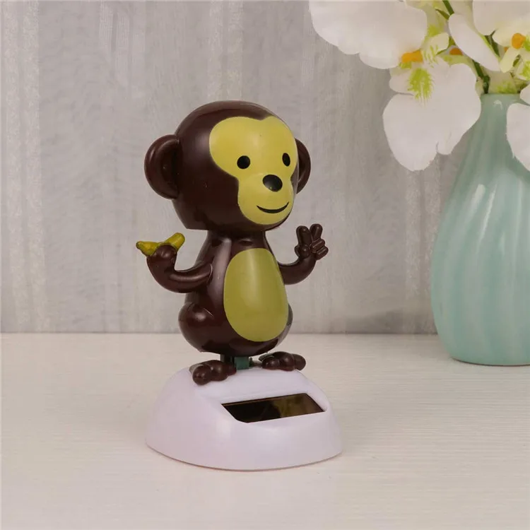 Танцующая обезьяна на солнечной батарее, игрушка, украшение автомобиля