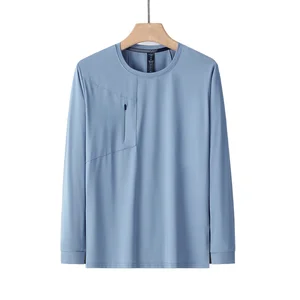 Wholesale Men's Quick Dry Gym Shirt 83% Polyester & 17% Spandex Custom Logo Fitness Running T-Shirt with Print Pattern