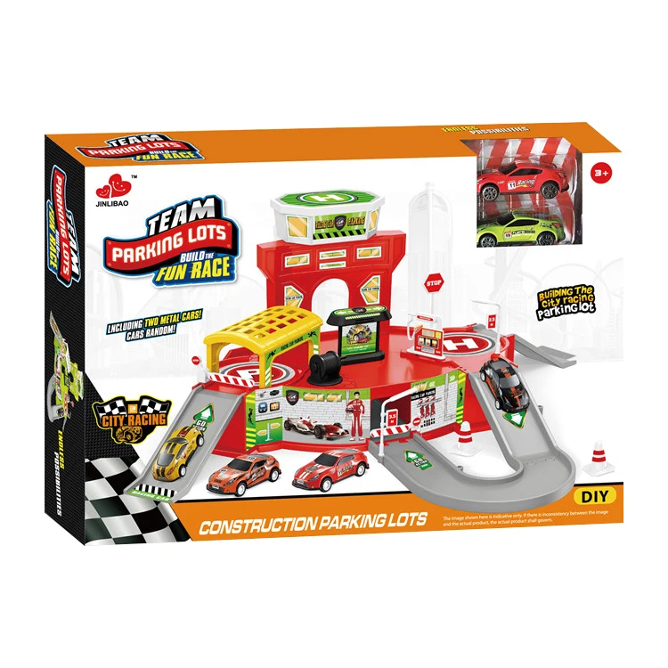 Лидер продаж имитация сплава детская пластиковая машинка игрушки «сделай сам» для парковки набор игровой площадки пожарного городского гаража детские мальчиков