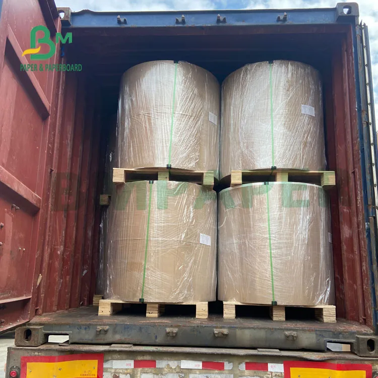 70gsm Extensible Cement Bag Paper Unbleached Kraft Rolls 1020mm 510mm