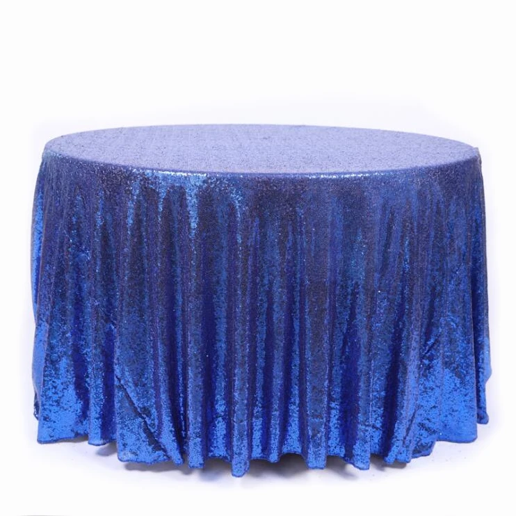 Круглая скатерть с блестками Свадебная скатерть