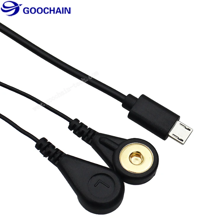 Micro Usb B To Dual Female Snap Button 