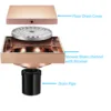 Polished rose gold mirror finish square-1010 cm concealed floor