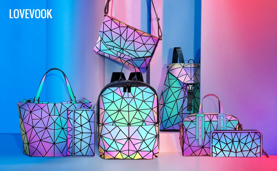 Geometric Luminous Holographic Reflective Women Shoulder Bag - LOVEVOOK –  Lovevook