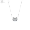 18K Solid White Gold