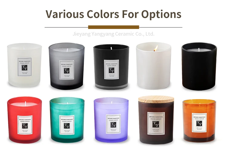 Custom 3 Wick Matte Black Empty Glass Candle Jars Vessel Frosted White Glass Candle Jars For