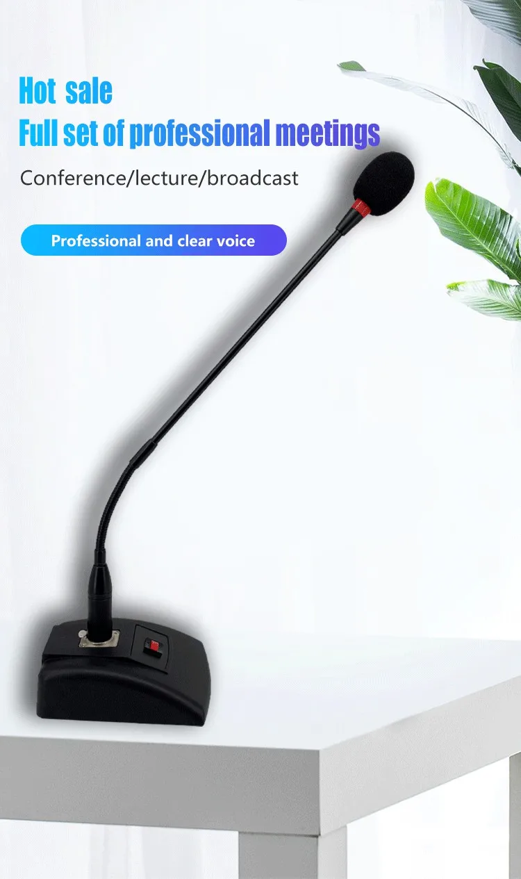 Gooseneck Microphone for PA System - Ideal for Conference Rooms