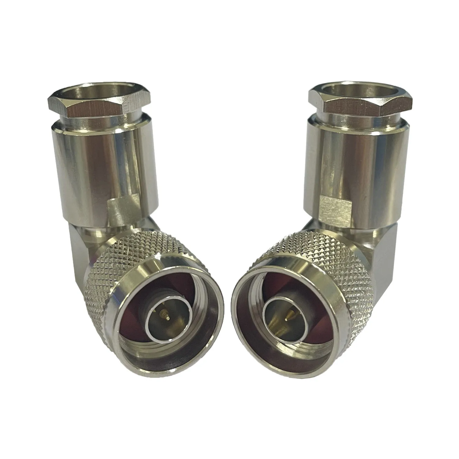 product all copper nickel plating n jw9 connector rf bent male n connector for 500 cable-1