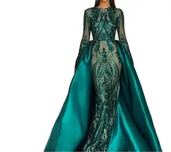 women sexy guest round neck emerald green mdbay bridal wedding mermaid formal maxi sequin evening dresses