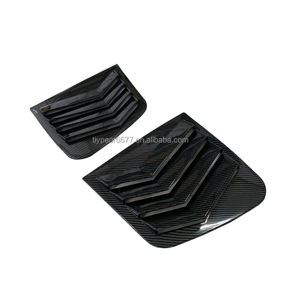 product carbon look rear side window louvers for kia kx5 sportage 2015   2018 air vent scoop shades cover blinds exterior accessories-5