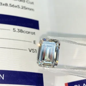 4.12CT CVD Emerald Cut Loose Diamond - D Color VVS2 Lab Grown Jewelry Diamond for Custom Designs