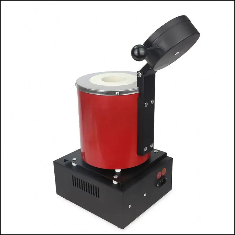 Forno Fusione Metalli 1/2/3 Kg Di Capacitu00e0, Forno Fusione Elettrico Con Crogiolo Di Grafite, Forno Di Fusione Dell'oro Forno Fusione Elettrico Automatico Per Metalli Preziosi,Black-2KG - Foto 6