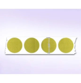 64 Serrated Edge, Att Gold, Certificate Wafer Copany Seal Labels