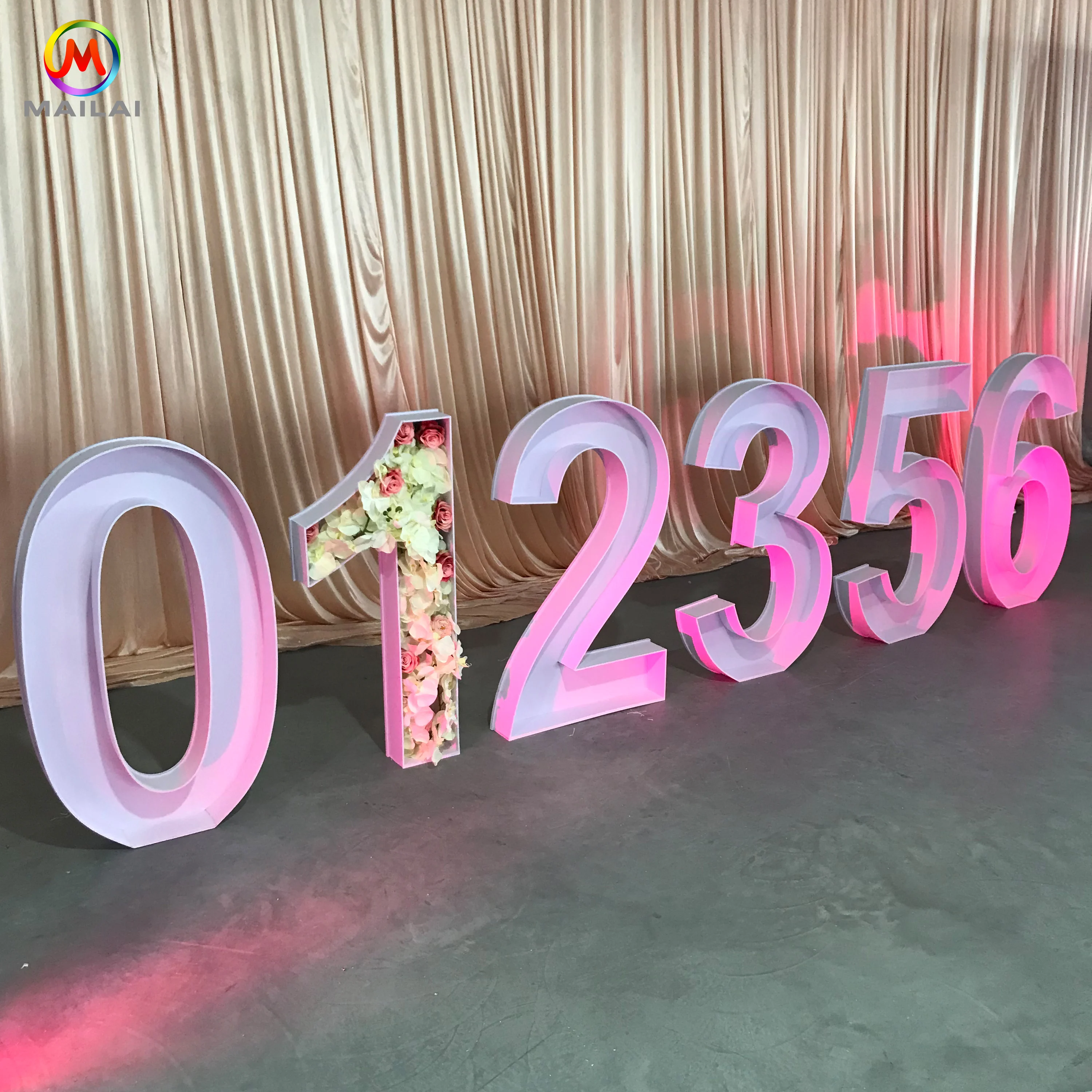 Diy Large Fillable Letters Frame Custom Number Stand Box Birthday Good ...