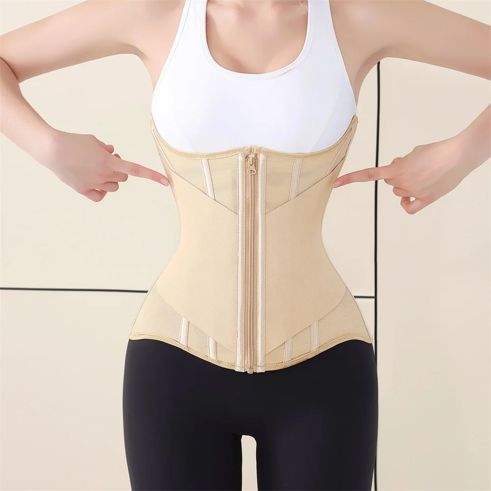 Zipper Waist Cincher Trimmer Wrap Girdle Full Body Corset Waist Trainer Shapewear Trimmer Shaping Tummy Control Shaper for Women manufacture