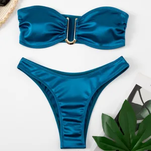 2026 Bulk Order Strapless Custom Bikini Set Summer Micro Thong Bikini