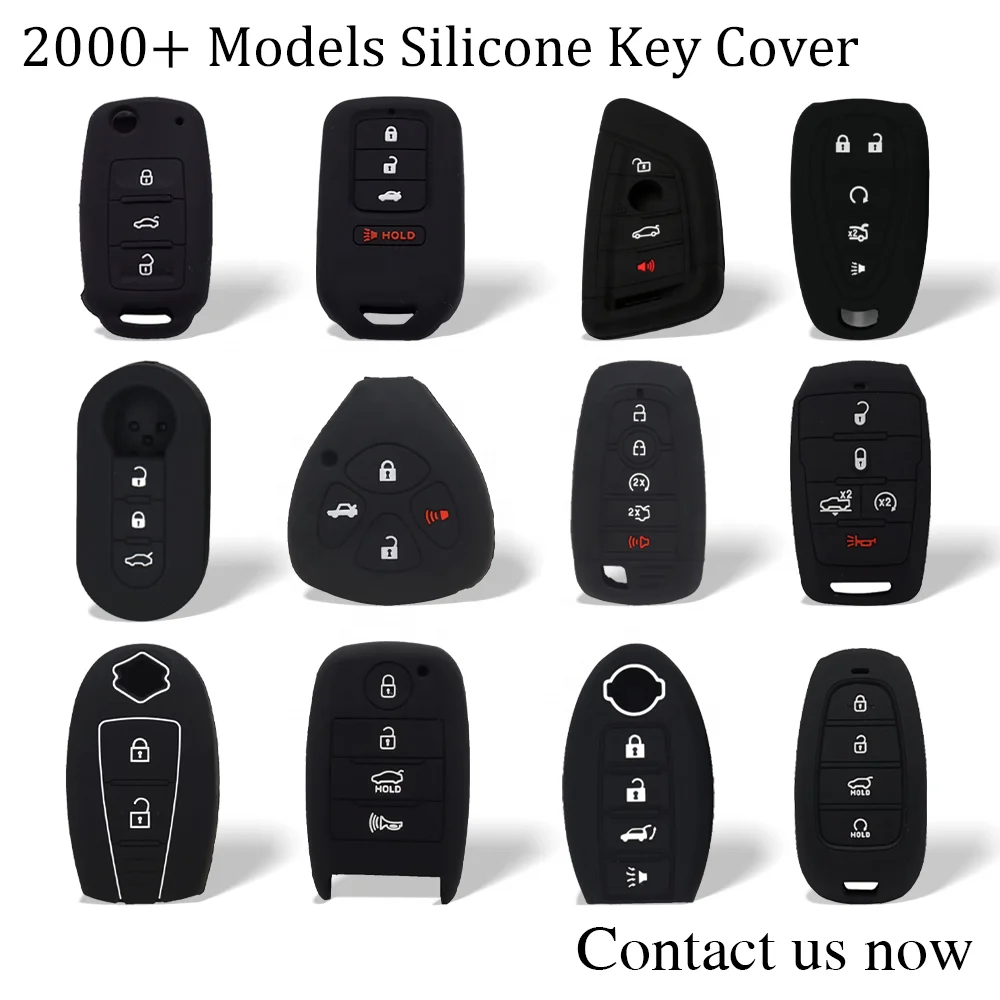 Silicone Car Key Cover case for jeep wrangler Cherokee for Chrysler Liberty Pacifica Sebring Aspen Magnum Charger 2 3 Button Key